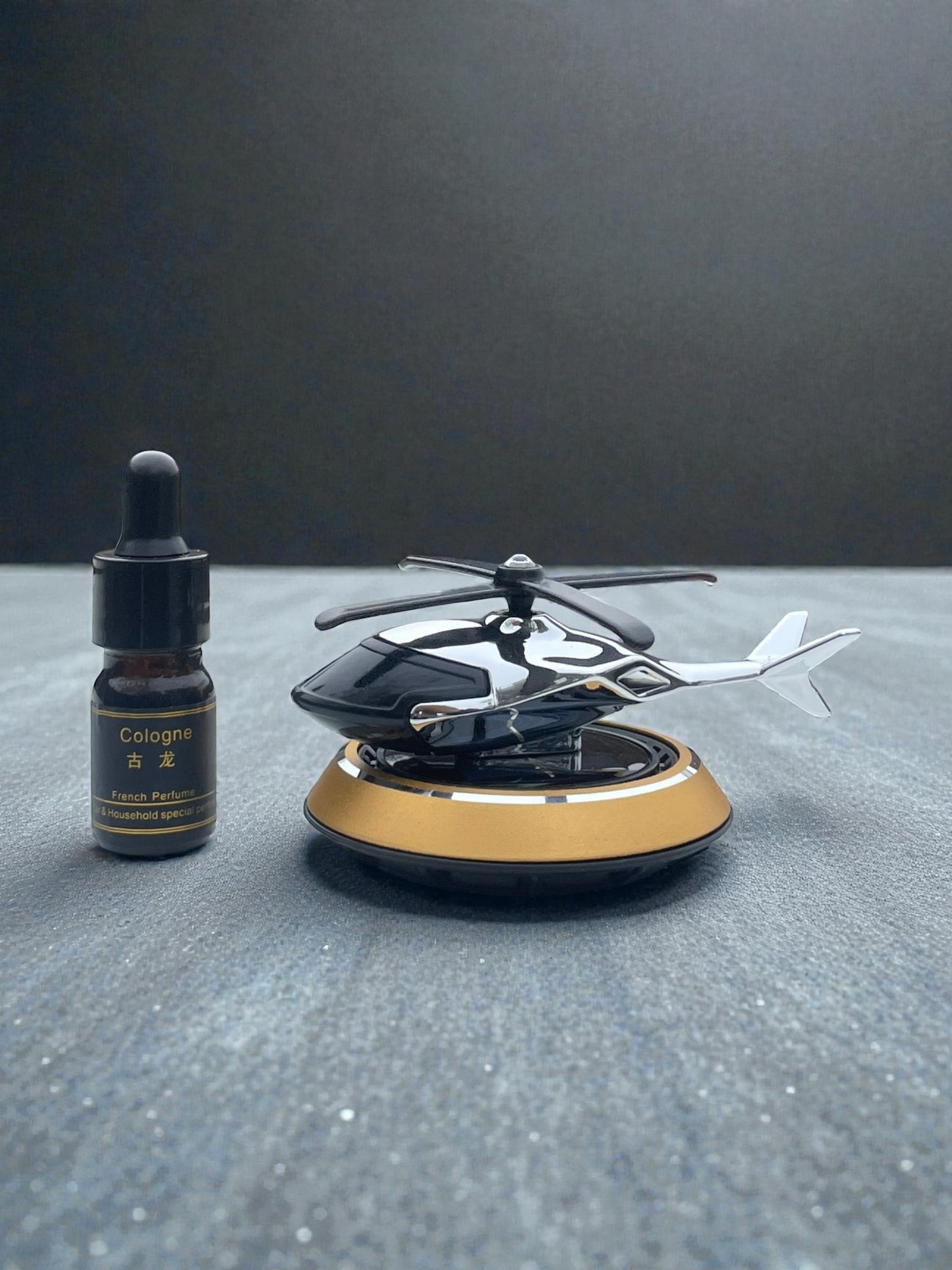 AutoPure Solar Helicopter Car Perfume – Rotating Dashboard Air Freshener