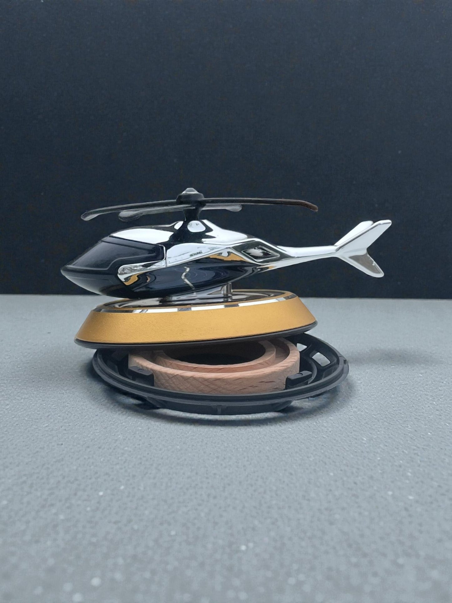 AutoPure Solar Helicopter Car Perfume – Rotating Dashboard Air Freshener